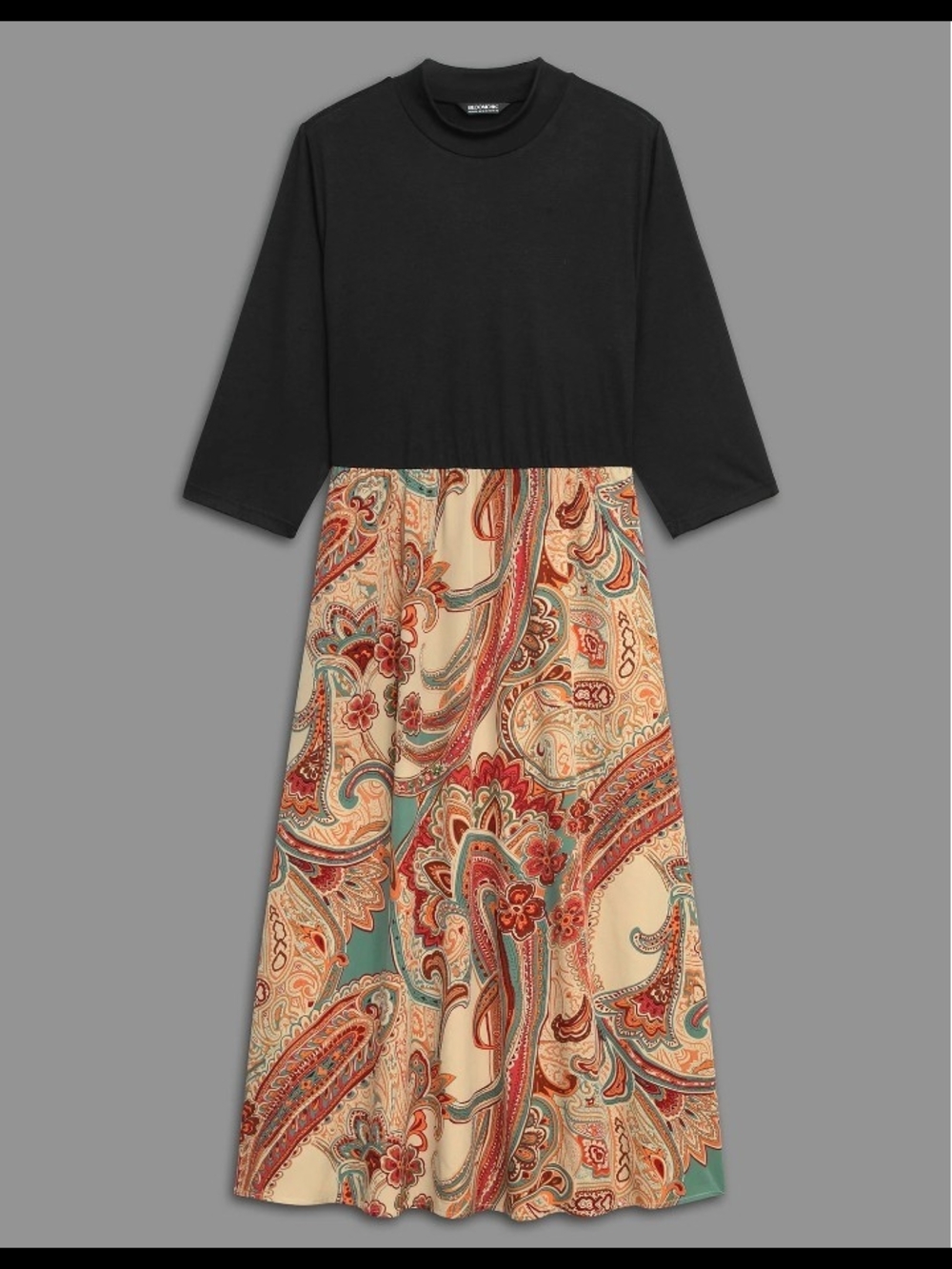 Bloomchic Bandana Print Patchwork Elastic Waist Dress NWT
